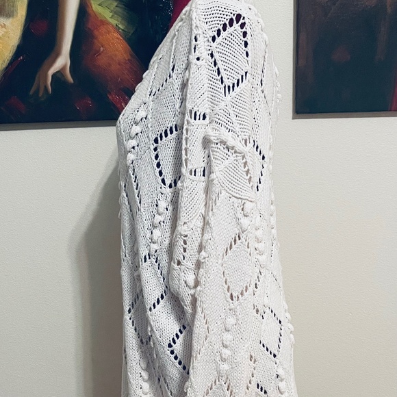 Plus Size Pointelle Snowflake Sweater - Picture 3 of 8